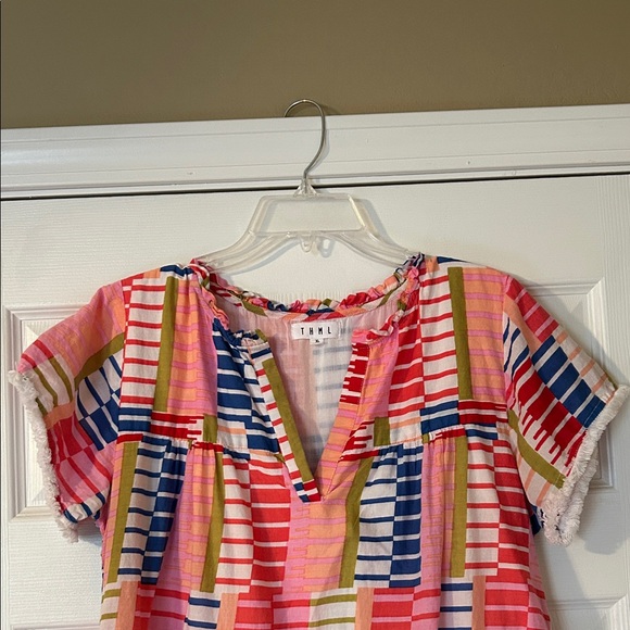 THML Multicolor Ruffled Neckline Top - Picture 4 of 7